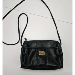Vintage Pacific Connections Black Crossbody Zipper Handbag Bag Purse Classic